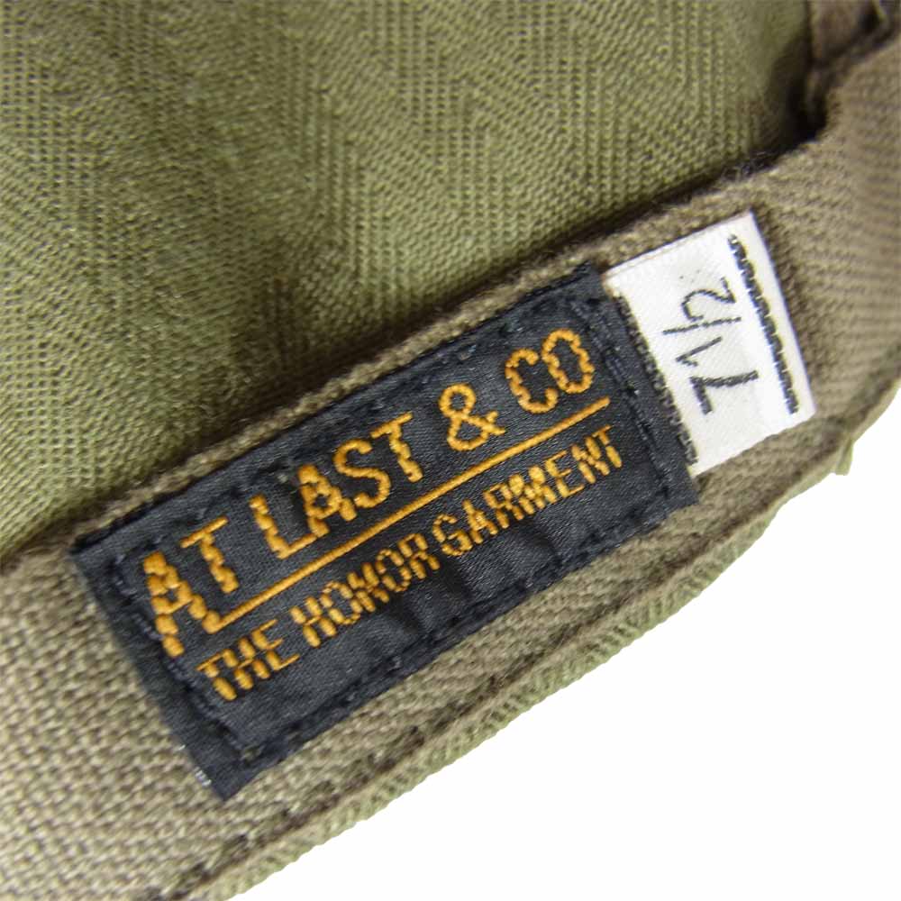 AT LAST アットラスト MECHANIC CAP メカニック キャップ カーキ系 7 1/2【美品】【中古】