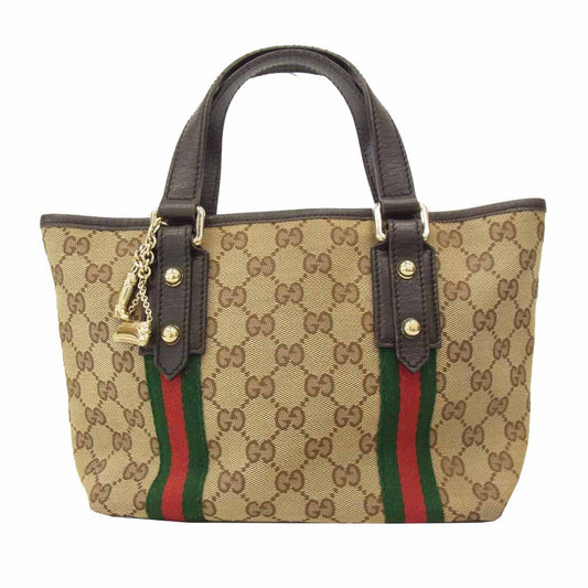 GUCCI グッチ 139261 GG柄 ミニ トート ハンド バック  ライトブラウン系【中古】