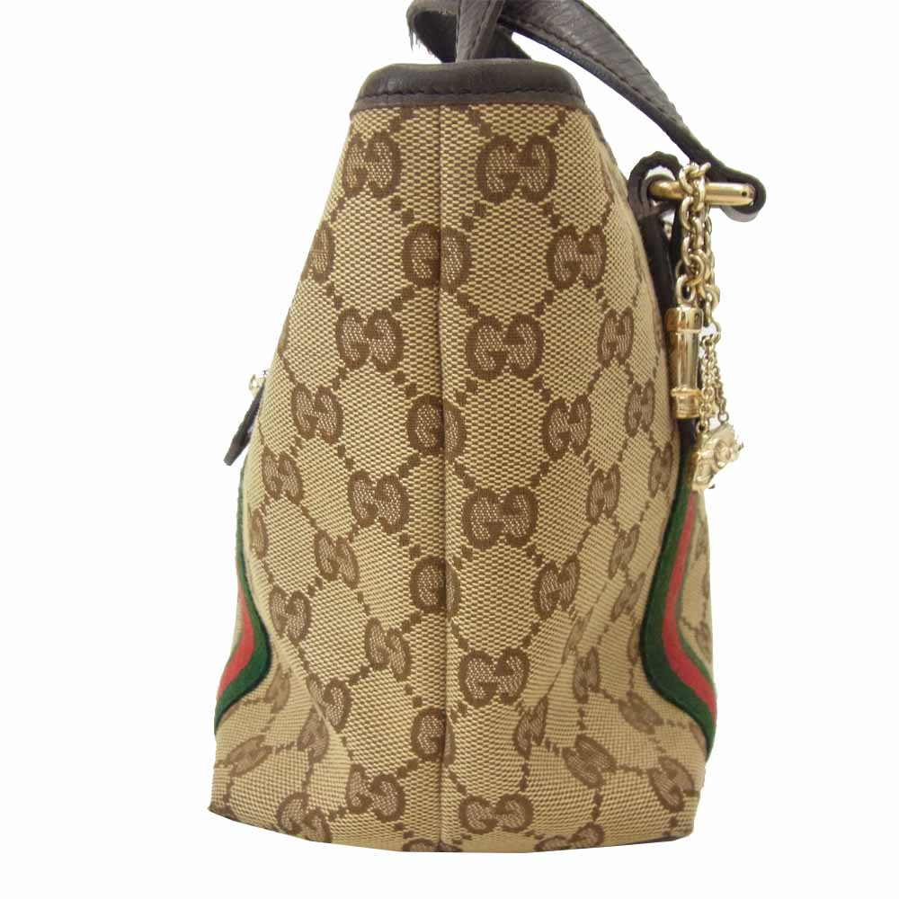 GUCCI グッチ 139261 GG柄 ミニ トート ハンド バック  ライトブラウン系【中古】