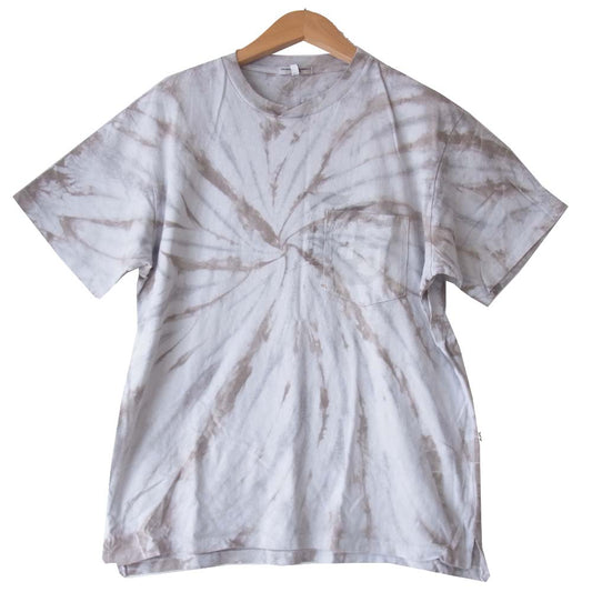Engineered Garments エンジニアードガーメンツ cross crew neck T-shirt クロス クルー ネック Tシャツ タイダイ染め グレー系 S【中古】