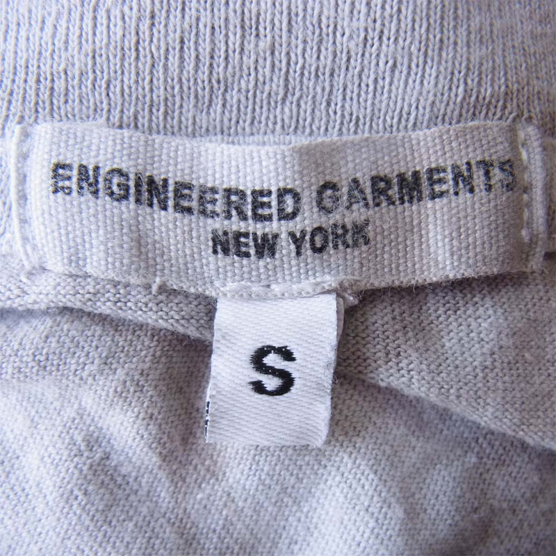 Engineered Garments エンジニアードガーメンツ cross crew neck T-shirt クロス クルー ネック Tシャツ タイダイ染め グレー系 S【中古】