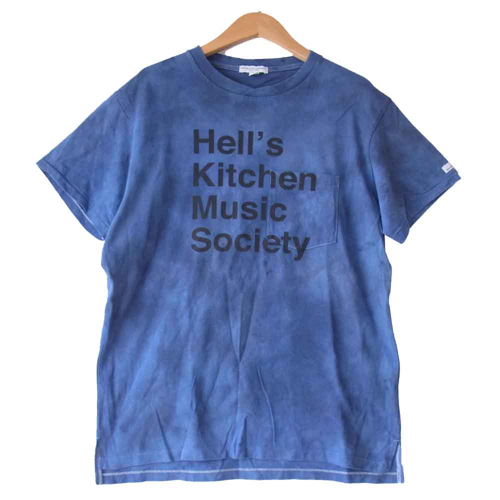 Engineered Garments エンジニアードガーメンツ cross crew neck T-shirt Hen's Kitchen クロス クルー ネック Tシャツ ブルー系 S【中古】