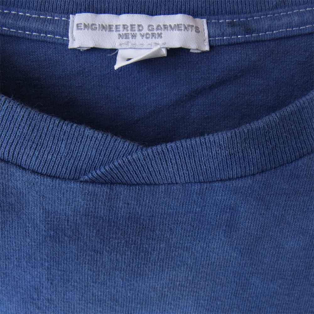Engineered Garments エンジニアードガーメンツ cross crew neck T-shirt Hen's Kitchen クロス クルー ネック Tシャツ ブルー系 S【中古】