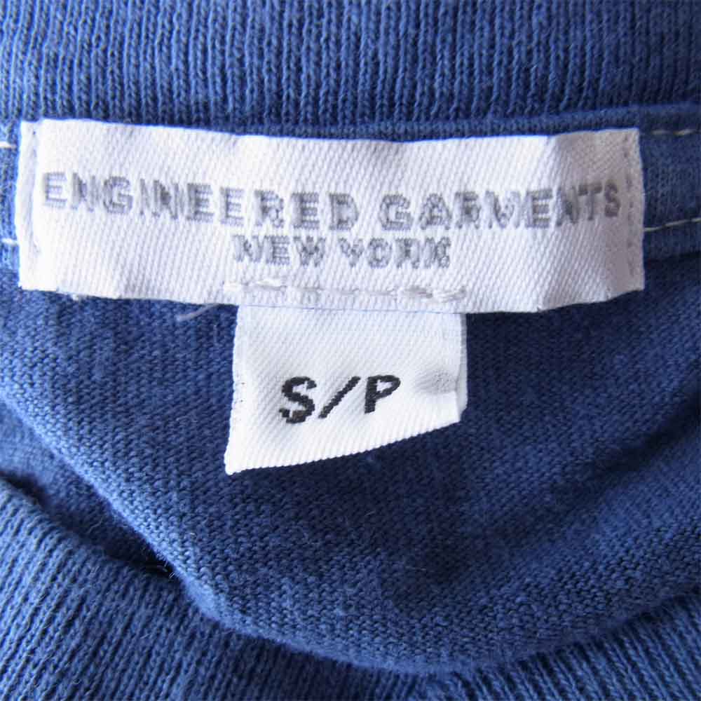 Engineered Garments エンジニアードガーメンツ cross crew neck T-shirt Hen's Kitchen クロス クルー ネック Tシャツ ブルー系 S【中古】