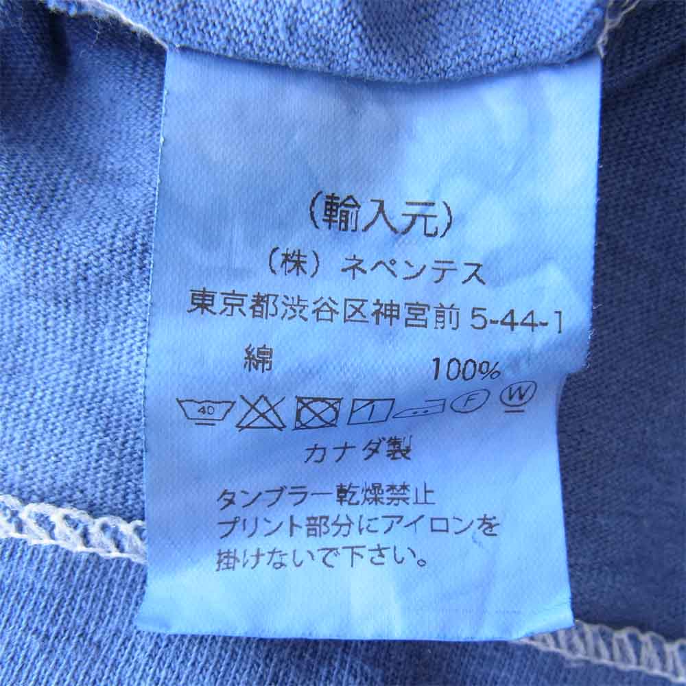Engineered Garments エンジニアードガーメンツ cross crew neck T-shirt Hen's Kitchen クロス クルー ネック Tシャツ ブルー系 S【中古】