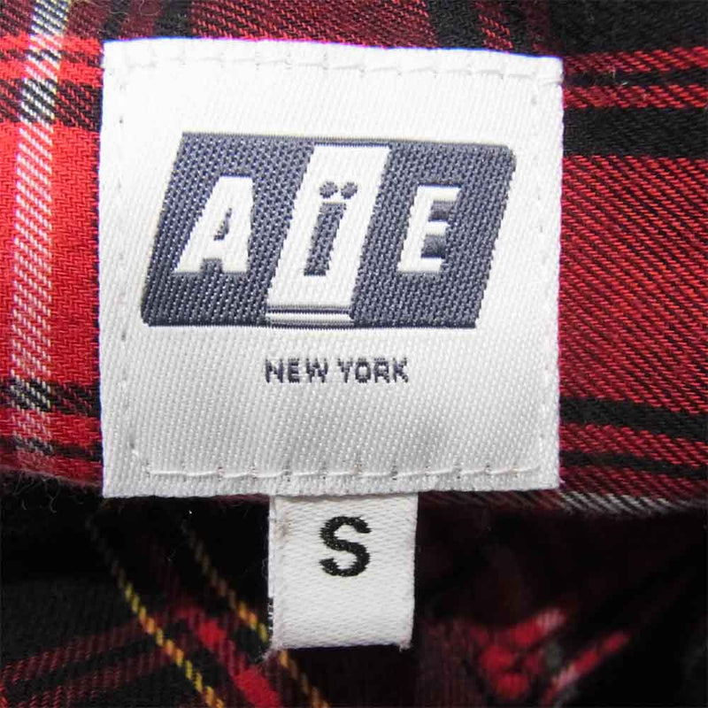 エーアイイー Paintershirt Tartan Check ペインターシャツ タータン チェック レッド系 S【中古】