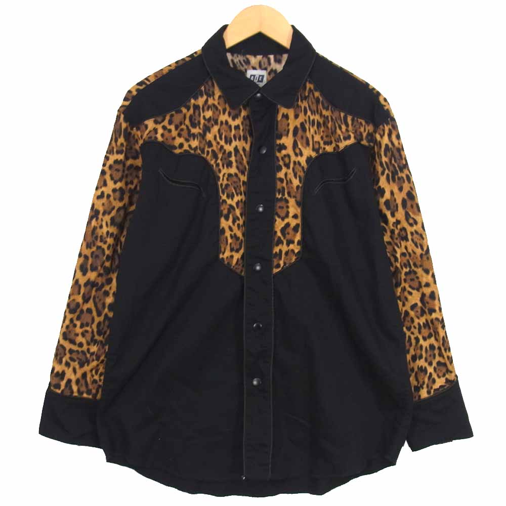 エーアイイー WSMB Jacket レオパード ウエスタン シャツ ブラック系 XS【美品】【中古】