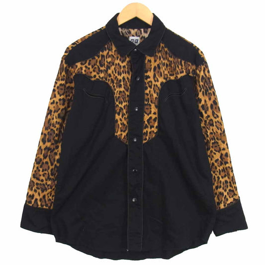 エーアイイー WSMB Jacket レオパード ウエスタン シャツ ブラック系 XS【美品】【中古】