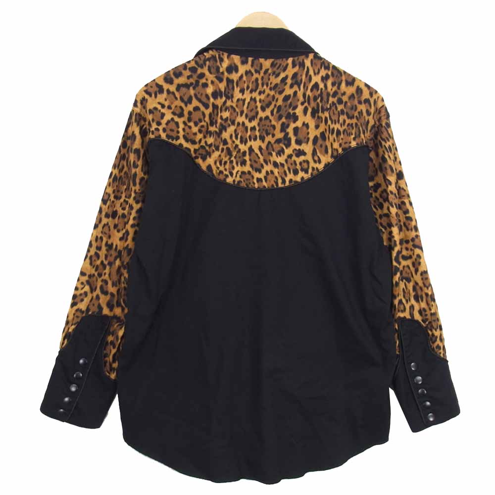 エーアイイー WSMB Jacket レオパード ウエスタン シャツ ブラック系 XS【美品】【中古】