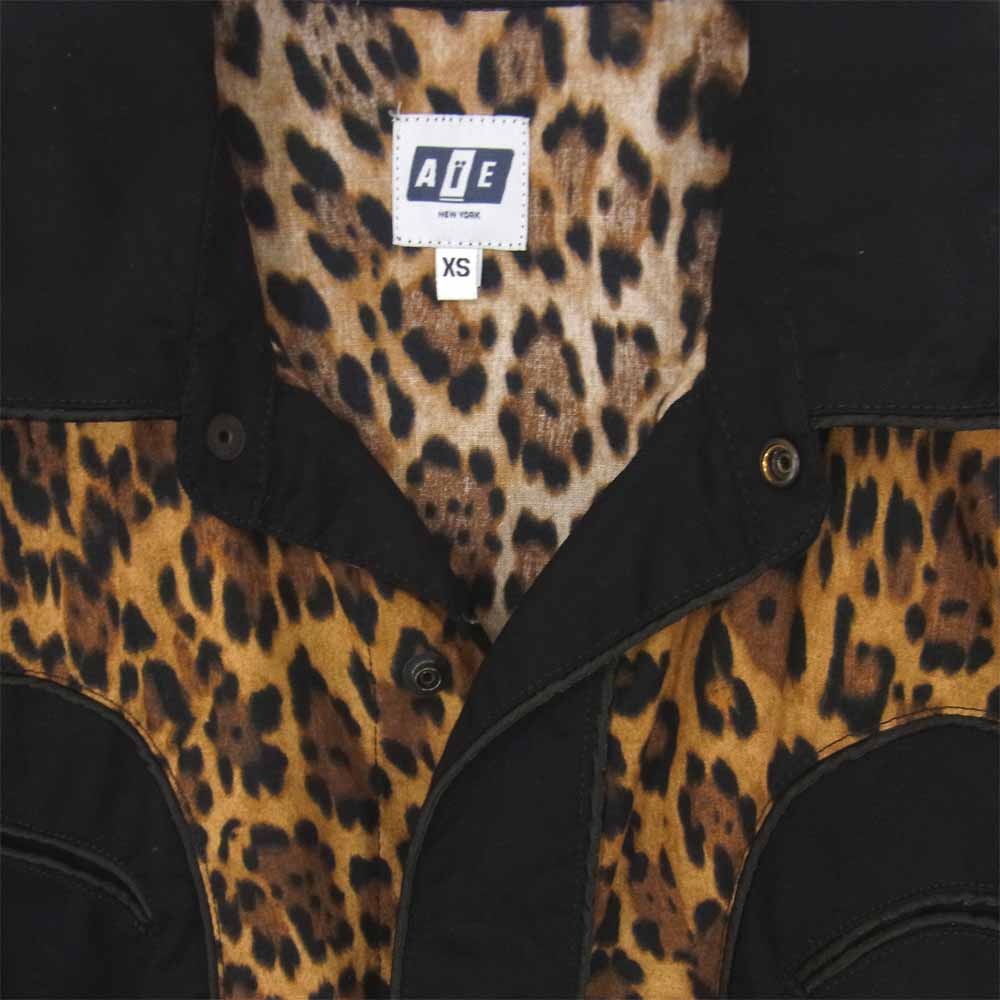 エーアイイー WSMB Jacket レオパード ウエスタン シャツ ブラック系 XS【美品】【中古】