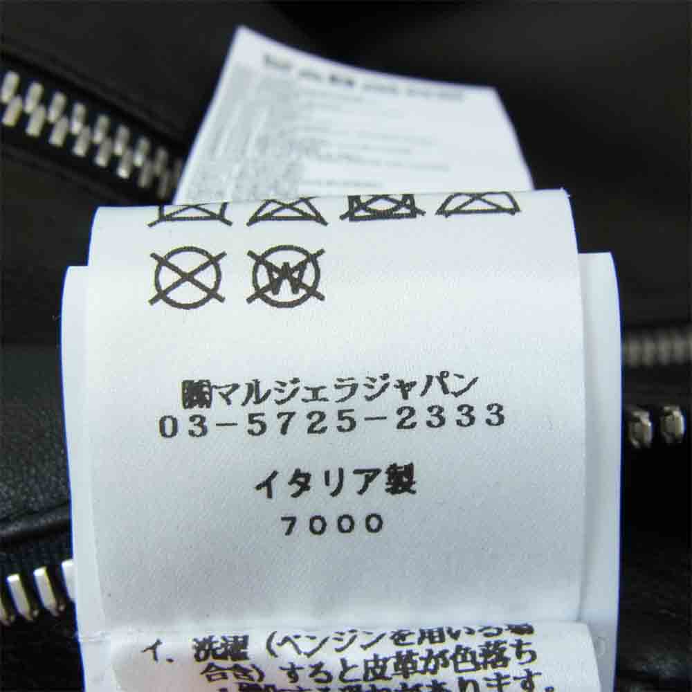 MAISON MARGIELA メゾンマルジェラ 20AW S50AM0489 SY1460 国内正規品 八の字 羊革 ライダース ブラック系 46【美品】【中古】