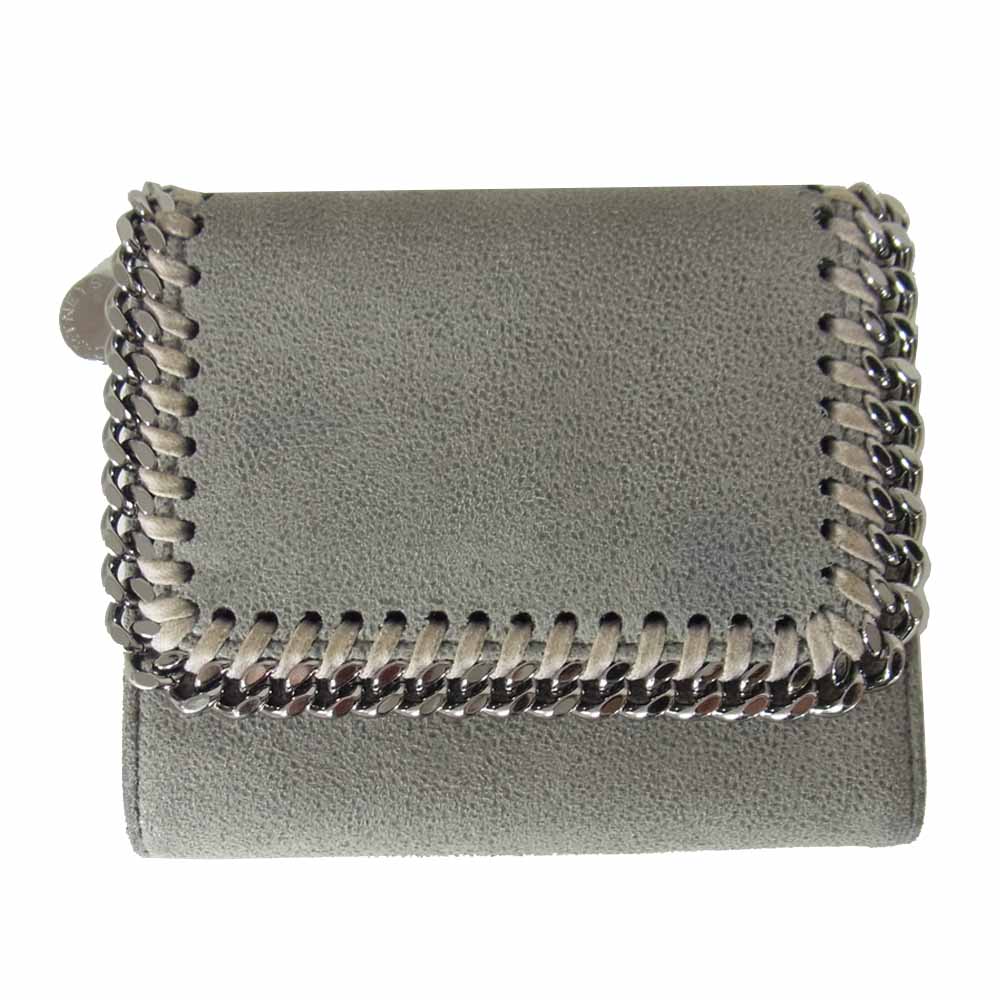Stella McCartney ステラマッカートニー スモール フラップ ウォレット グレー系【新古品】【未使用】【中古】