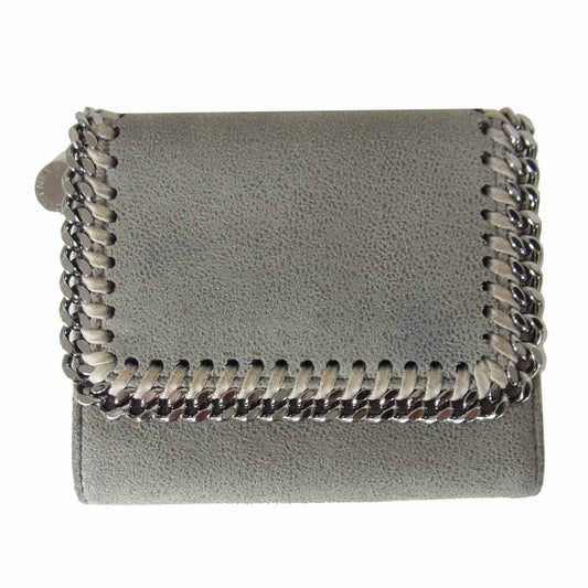 Stella McCartney ステラマッカートニー スモール フラップ ウォレット グレー系【新古品】【未使用】【中古】