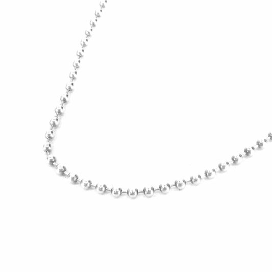 CHROME HEARTS クロムハーツ（原本無） ボール チェーン ネックレス 30インチ  シルバー系【中古】