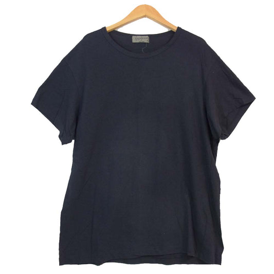 Yohji Yamamoto ヨウジヤマモト POUR HOMME プールオム HN-T02-073 丸首 半袖 カットソー ダークネイビー系 3【中古】