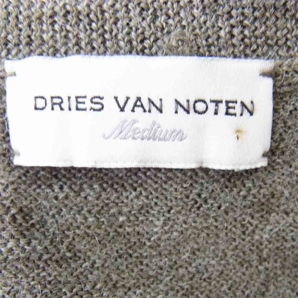 DRIES VAN NOTEN ドリスヴァンノッテン メリノウール Vネック ニット カーキ系 M【中古】