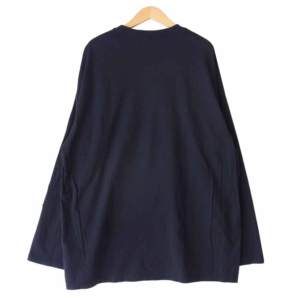 Yohji Yamamoto ヨウジヤマモト Y-3 ワイスリー FJ0406 Stacked Logo Long Sleeve Tee ロゴプリント 長袖 Tシャツ ブラック系 XL【美品】【中古】