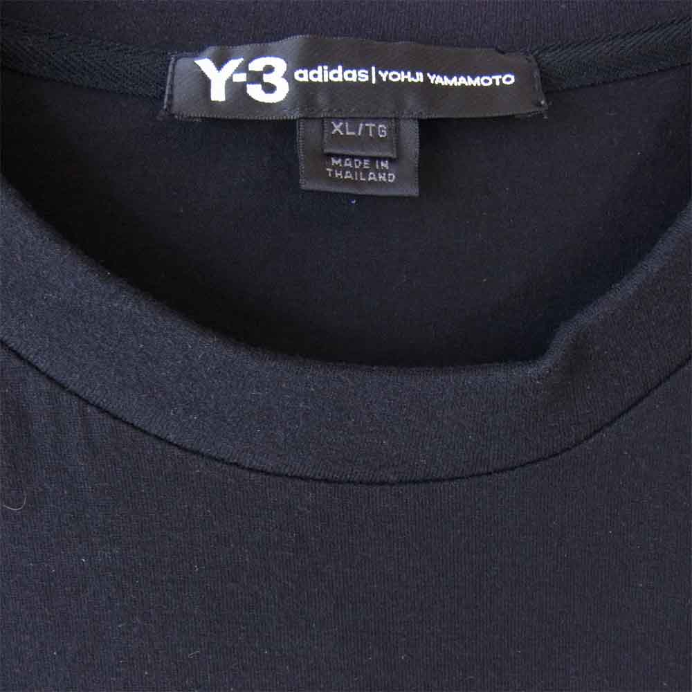 Yohji Yamamoto ヨウジヤマモト Y-3 ワイスリー FJ0406 Stacked Logo Long Sleeve Tee ロゴプリント 長袖 Tシャツ ブラック系 XL【美品】【中古】