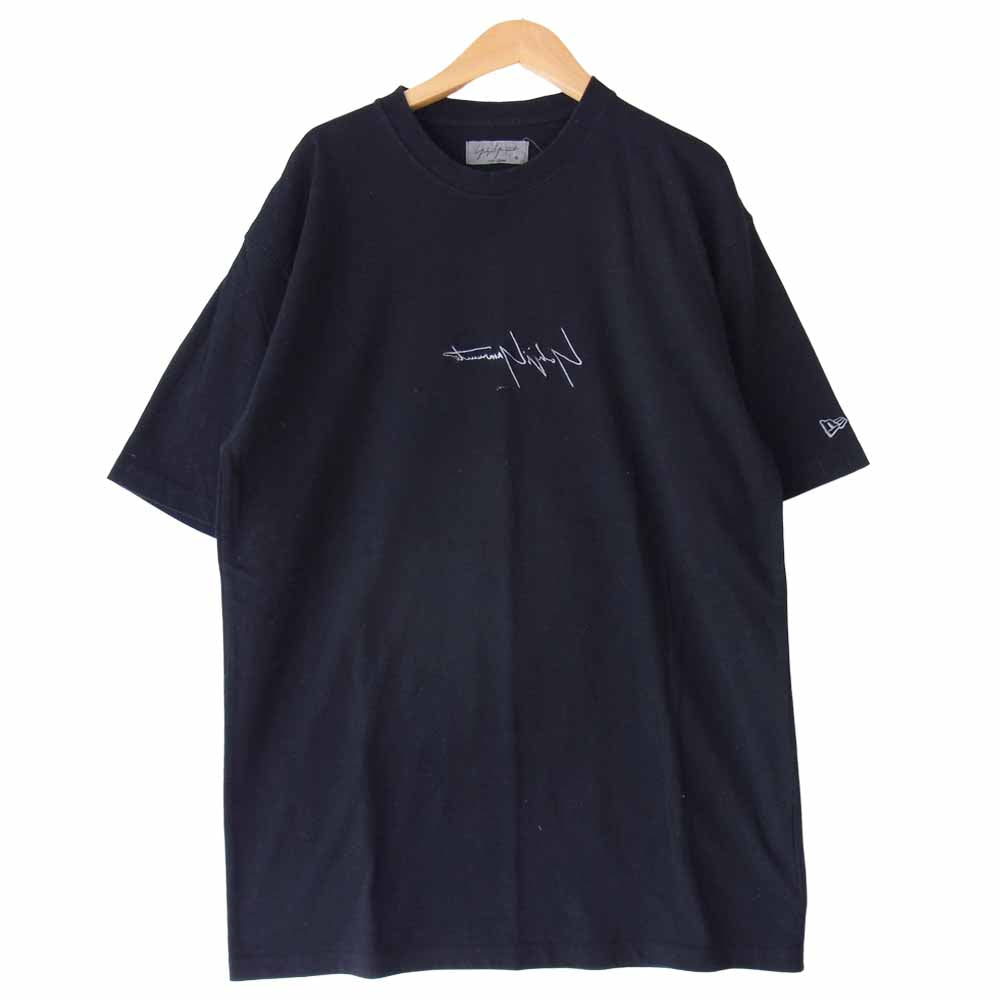 Yohji Yamamoto ヨウジヤマモト POUR HOMME プールオム × NEW ERA ニューエラ HK-T15-074 ミラーシグネチャー ロゴ 半袖 Tシャツ ブラック系 6【中古】