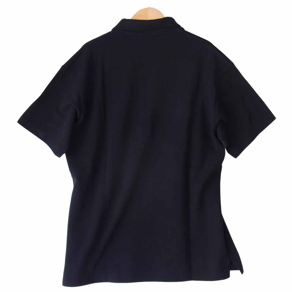 Yohji Yamamoto ヨウジヤマモト POUR HOMME プールオム HW-T80-550 18SS シグネチャー ロゴ ポロシャツ ブラック系 4【美品】【中古】