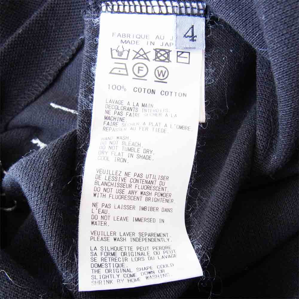 Yohji Yamamoto ヨウジヤマモト POUR HOMME プールオム HW-T80-550 18SS シグネチャー ロゴ ポロシャツ ブラック系 4【美品】【中古】