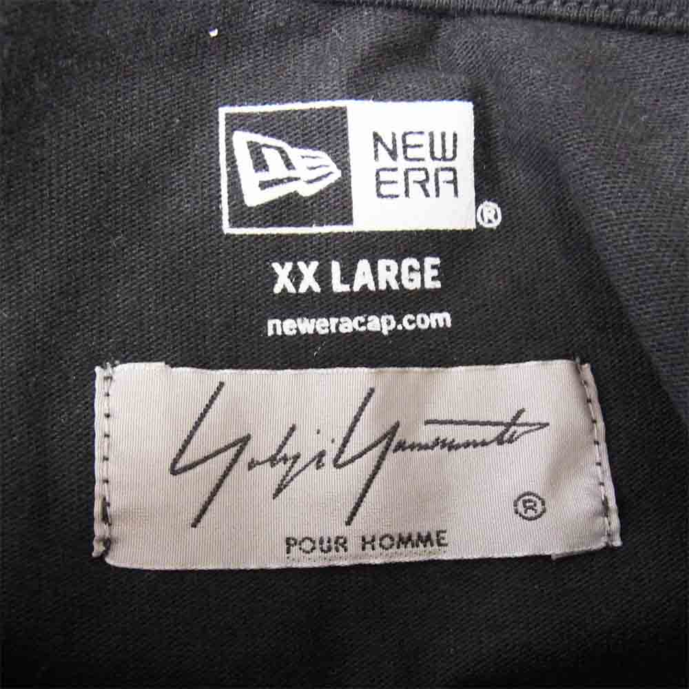 Yohji Yamamoto ヨウジヤマモト POUR HOMME プールオム × NEW ERA ニューエラ 20SS HN-T97-081 シグネチャー ロゴ 半袖 Tシャツ ブラック系 6【美品】【中古】