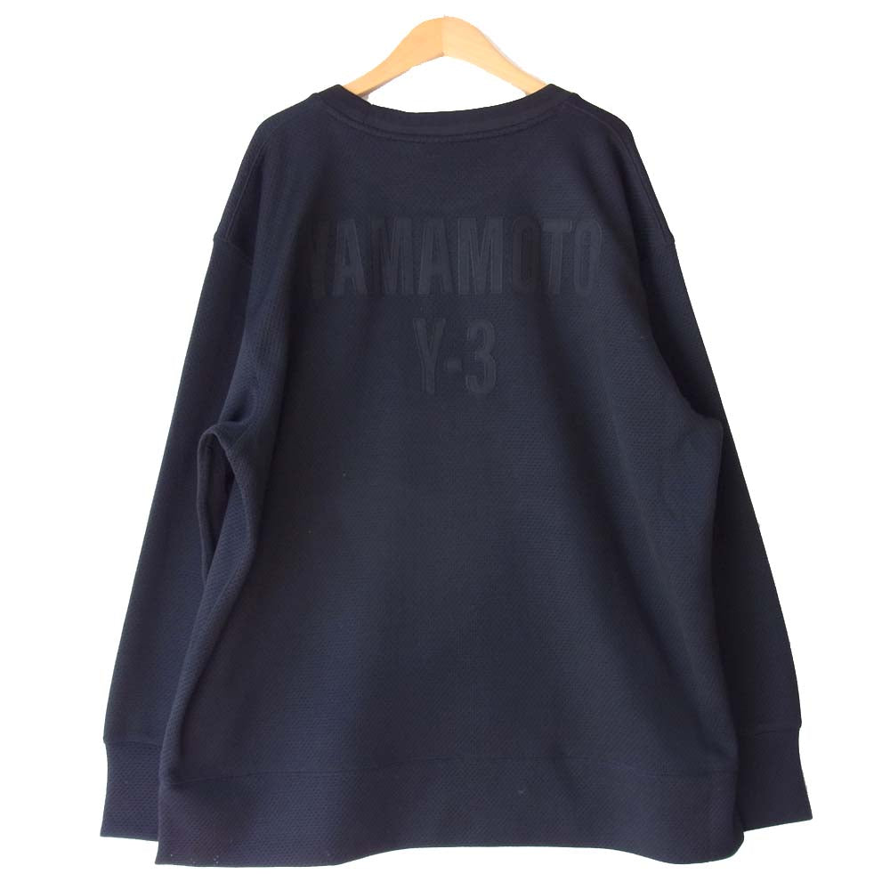 Yohji Yamamoto ヨウジヤマモト Y-3 ワイスリー GK4355 U CH2 GFX MESH SWEATSHIRT チャプター2 ジーエフエックス メッシュ スウェット ブラック系 L【美品】【中古】