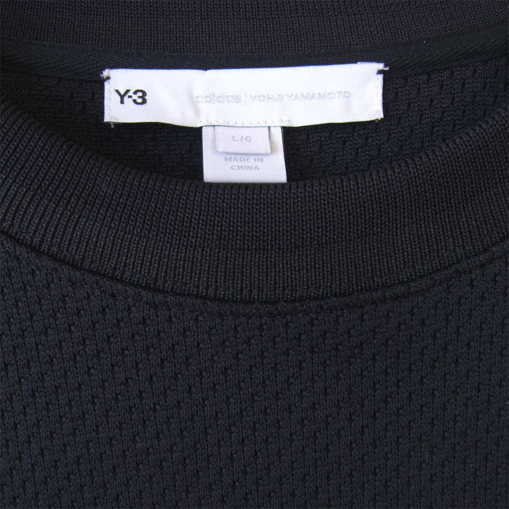 Yohji Yamamoto ヨウジヤマモト Y-3 ワイスリー GK4355 U CH2 GFX MESH SWEATSHIRT チャプター2 ジーエフエックス メッシュ スウェット ブラック系 L【美品】【中古】