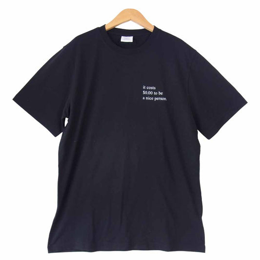 VETEMENTS ヴェトモン 20AW UAH21TR500-M 国内正規品 0,0005 T-shirt ブラック系 L【美品】【中古】