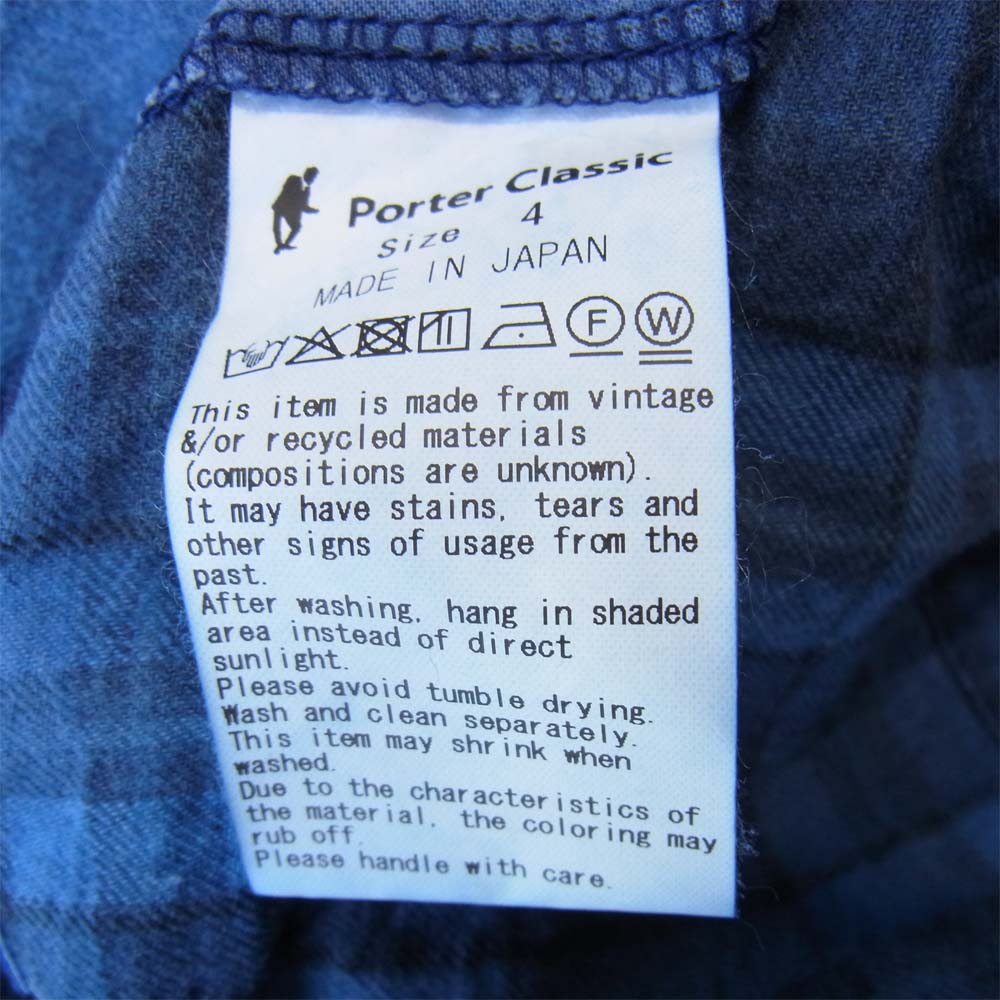 PORTER CLASSIC ポータークラシック H/W NEL MEN'S JACKET ハンド
