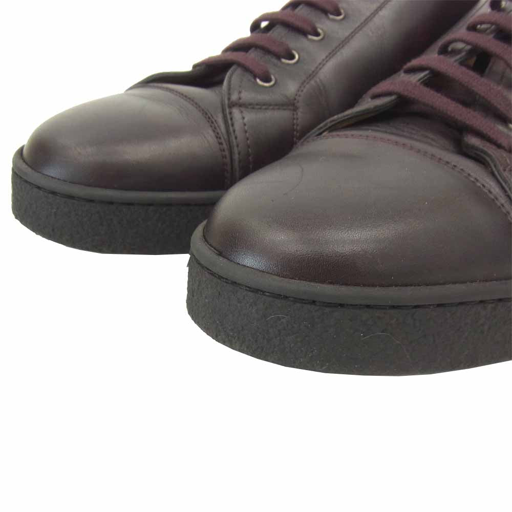 John Lobb ジョンロブ LEVAH レヴァー レザー スニーカー ダークブラウン系【美品】【中古】