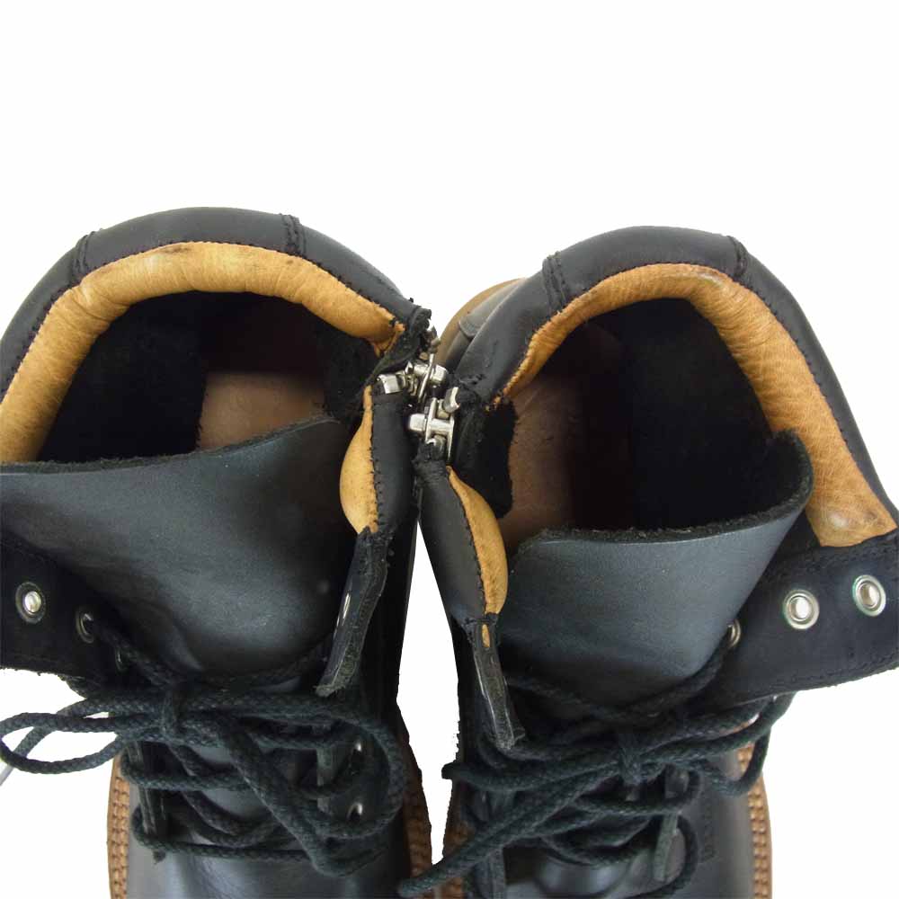 【極美品】 スローウェアライオン サイドジップ　ブーツ 9E ブラック アメカジ 極美品】 スローウェアライオン サイドジップ ブーツ 9E ブラック