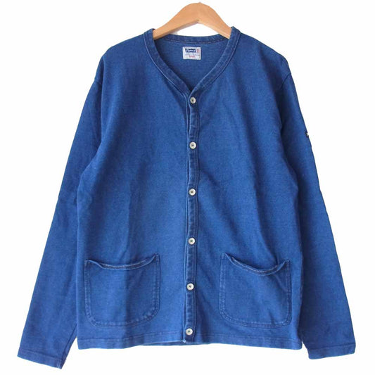 Pherrow's フェローズ インディゴ カーディガン インディゴブルー系 L【中古】