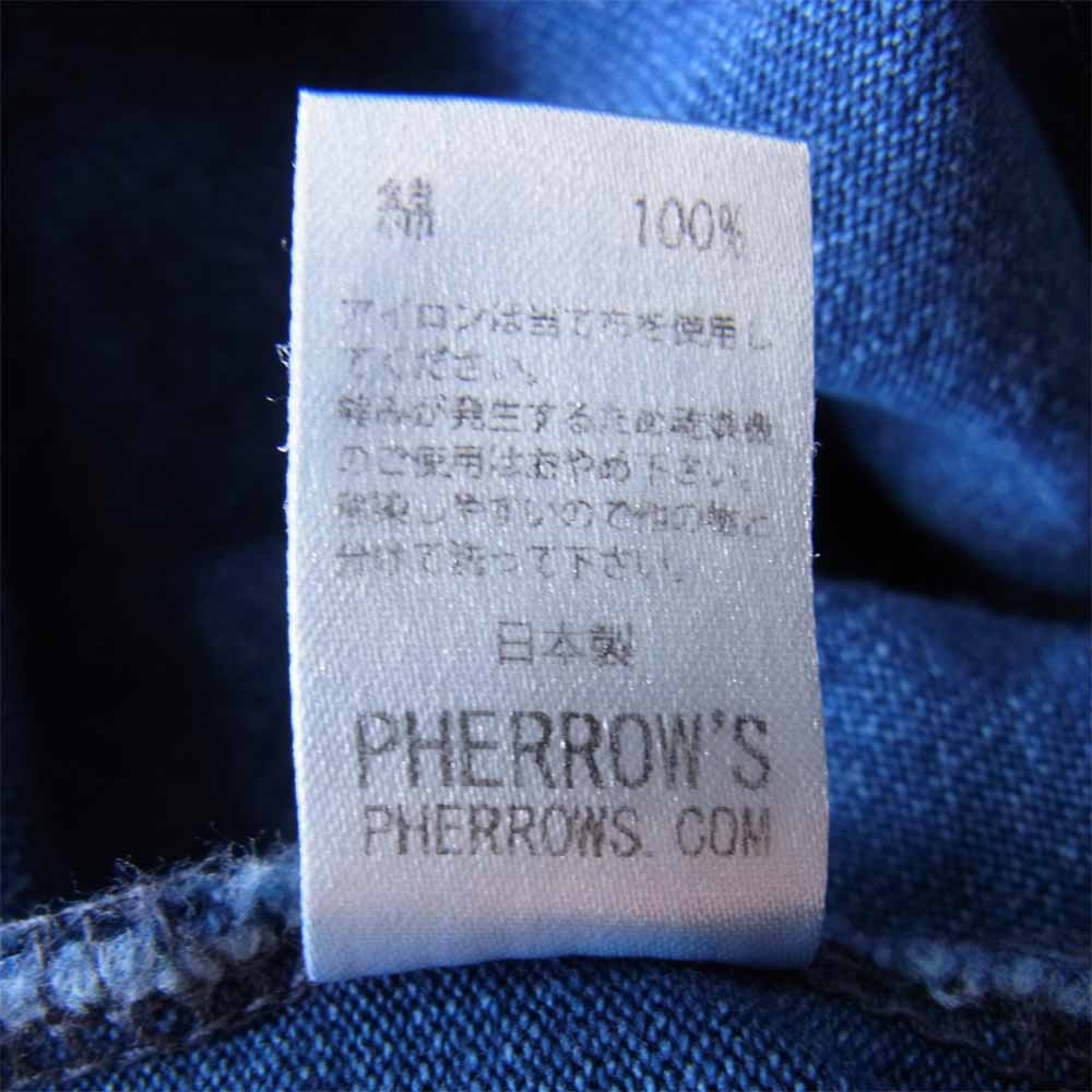 Pherrow's フェローズ インディゴ カーディガン インディゴブルー系 L【中古】