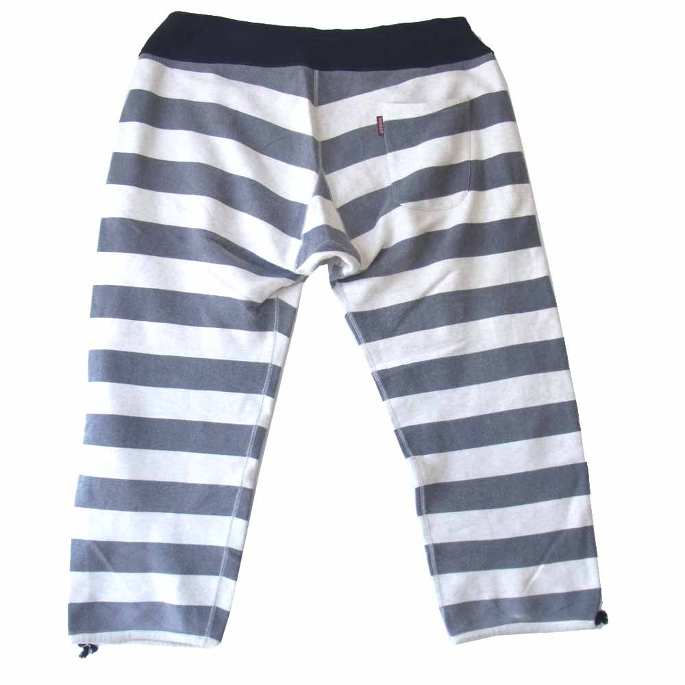 WEIRDO ウィアード WRD-13-AW-10 囚人プリズナー パンツ ボーダー柄 スウェット 白×グレー XL【中古】
