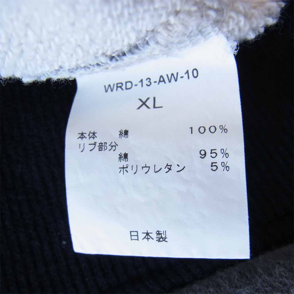 WEIRDO ウィアード WRD-13-AW-10 囚人プリズナー パンツ ボーダー柄 スウェット 白×グレー XL【中古】