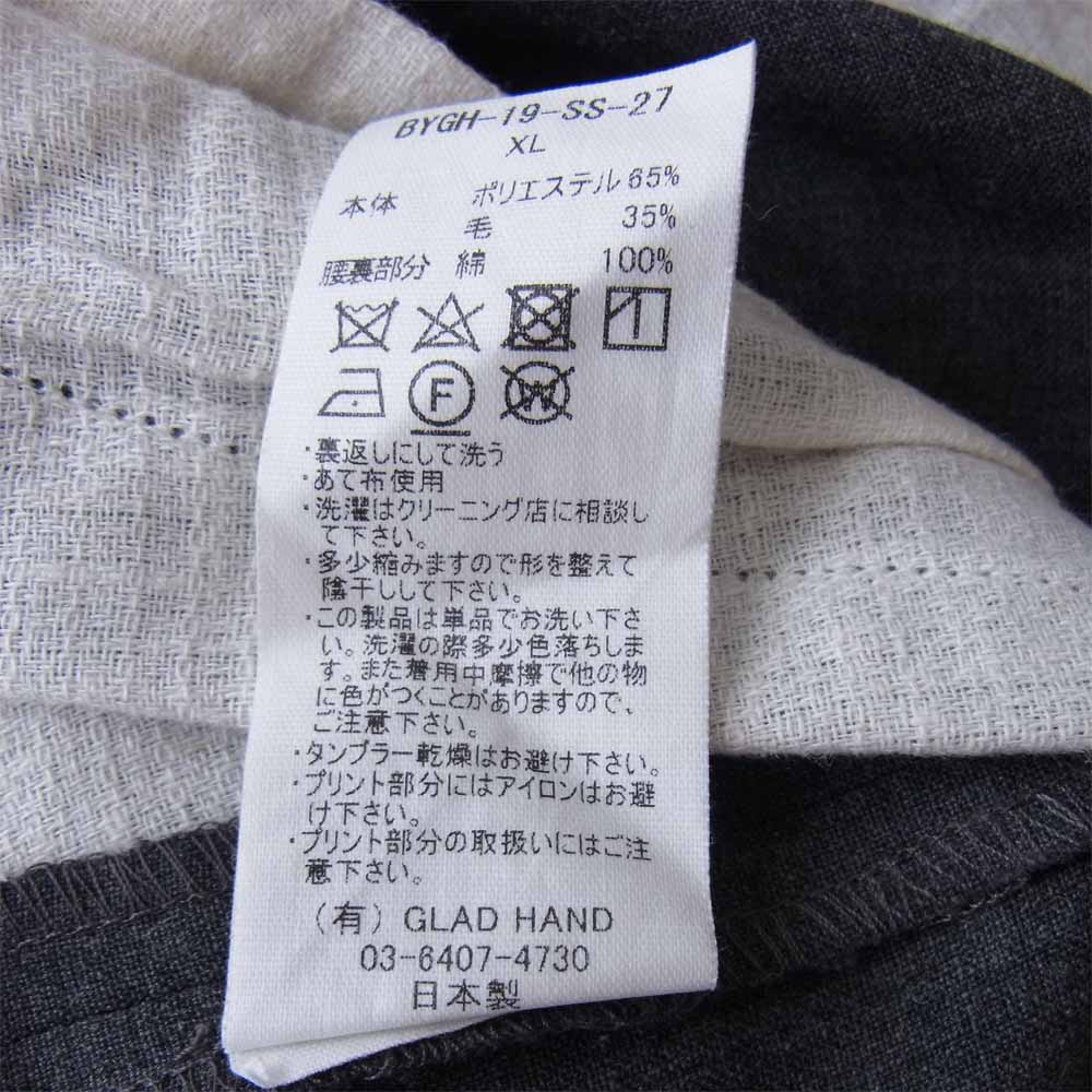 BY GLADHAND バイグラッドハンド BYGH-19-SS-27 Round The World Slacks ラウンドザワールドスラックス グレー系 XL【中古】
