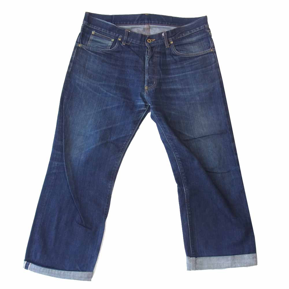 BY GLADHAND バイグラッドハンド BYGH-12-FW-21 ボタンフライ 赤耳 セルビッチ デニム パンツ インディゴブルー系 XL【中古】