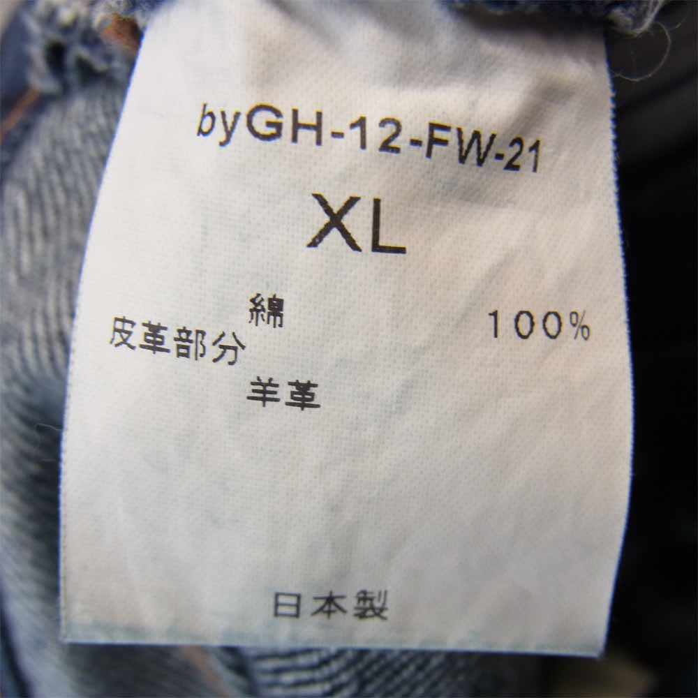 BY GLADHAND バイグラッドハンド BYGH-12-FW-21 ボタンフライ 赤耳 セルビッチ デニム パンツ インディゴブルー系 XL【中古】