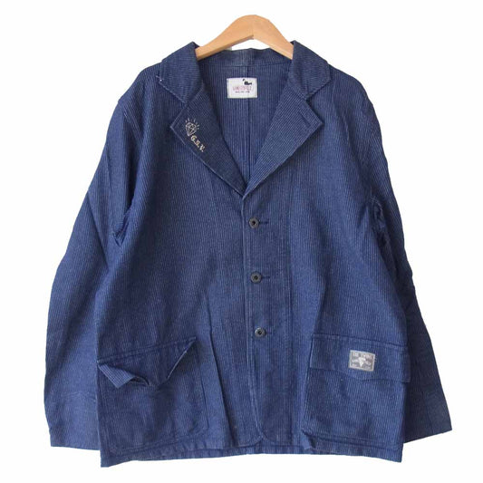 GANGSTERVILLE ギャングスタービル GSV-14-SS-02 RONNIE JKT カバーオール ワークジャケット インディゴブルー系 XL【中古】