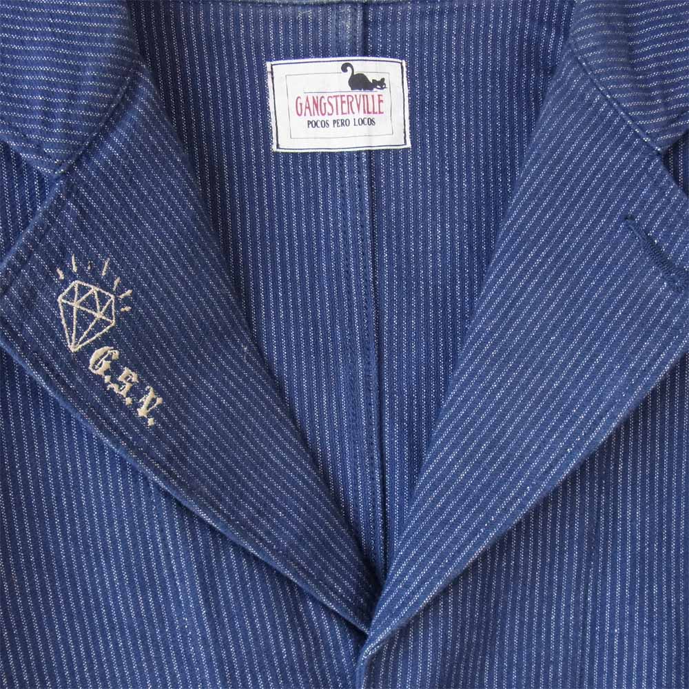 GANGSTERVILLE ギャングスタービル GSV-14-SS-02 RONNIE JKT カバーオール ワークジャケット インディゴブルー系 XL【中古】