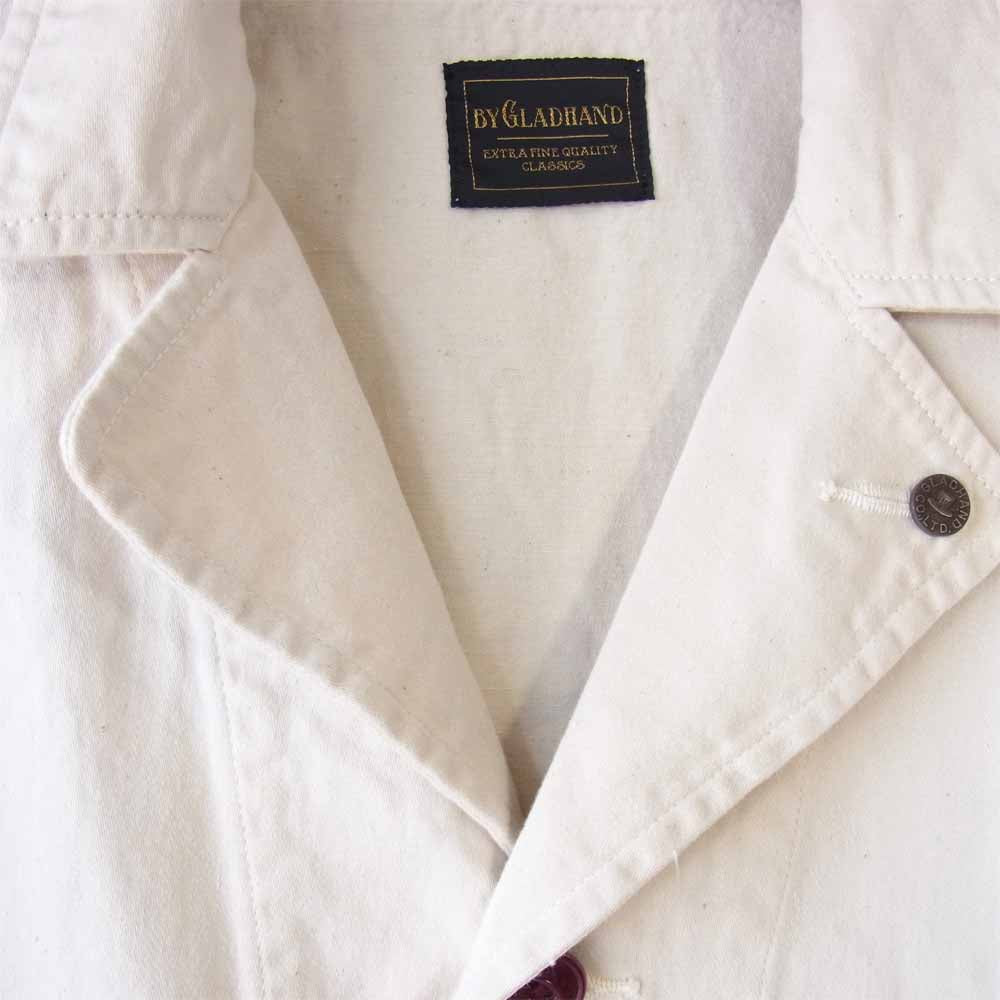 BY GLADHAND バイグラッドハンド BYGH-13-SS-01,02 バックプリント ジャケット ショーツ セットアップ  オフホワイト系 L【中古】