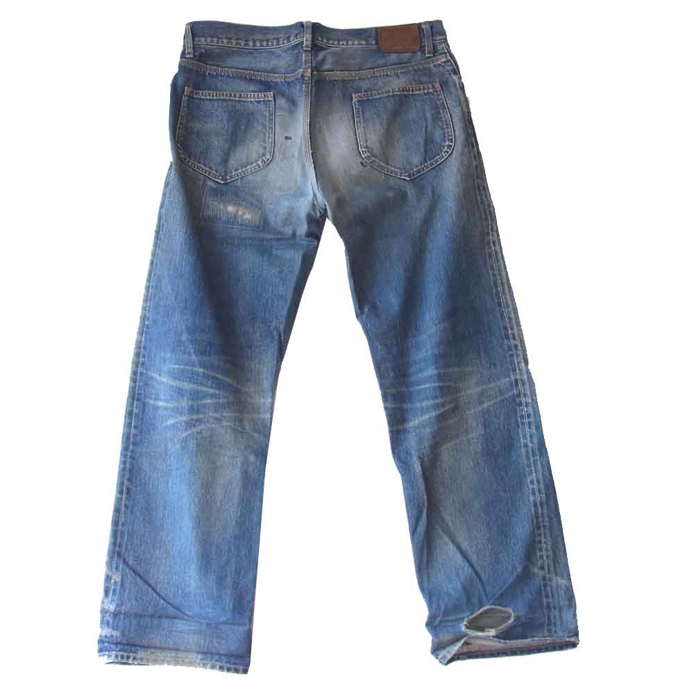 BY GLADHAND バイグラッドハンド BYGM-15-AW-24 クラッシュ加工 デニムパンツ インディゴブルー系 36【中古】