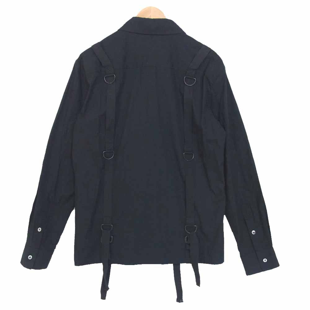 NUMBER(N)INE ナンバーナイン 17SS DW-5600VT Dカン付き シャツ 日本製 長袖シャツ ベルト ブラック系 4【中古】