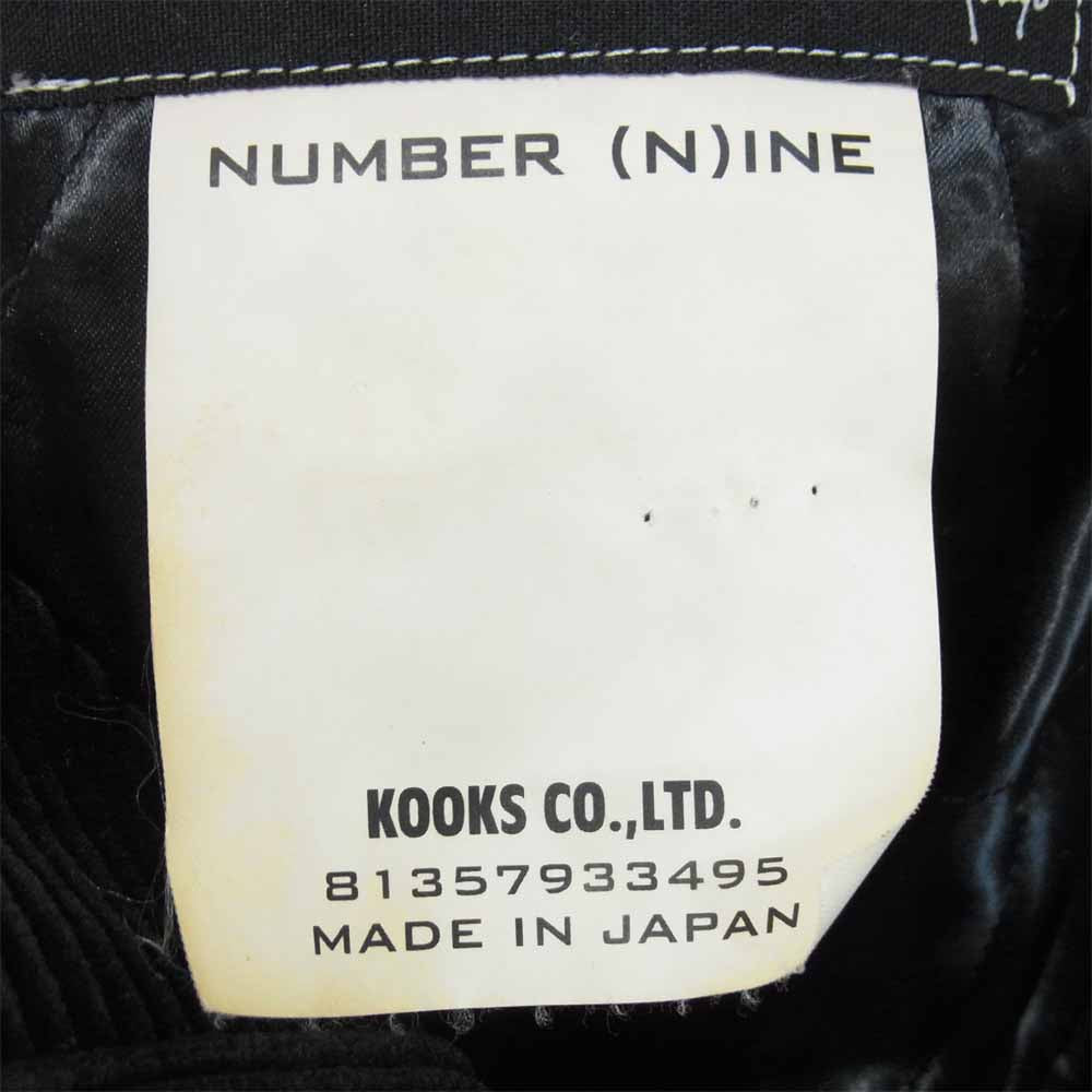 NUMBER(N)INE ナンバーナイン くるみ釦 コーデュロイ ジャケット ブラック系 表記無し【中古】