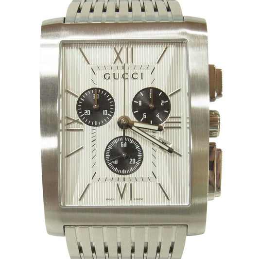GUCCI グッチ 8600M Gメトロ クロノグラフ 腕時計 ステンレススチール スイス製 シルバー系【中古】