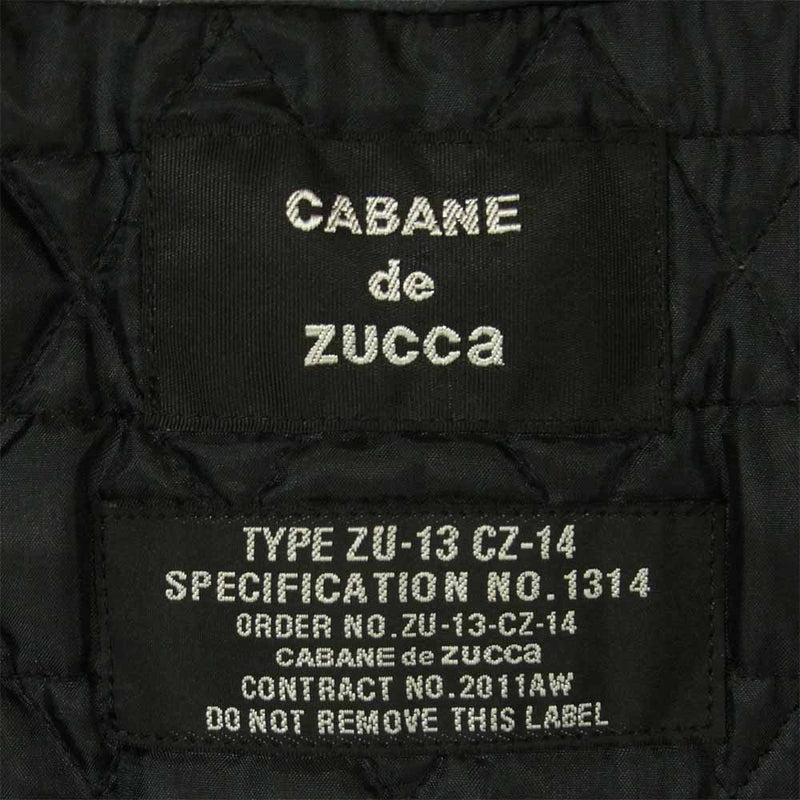 blackmeans ブラックミーンズ CZ14LC759 × ズッカ CABANE DE ZUCCA レザー ダブル ライダース ジャケット ダークネイビー系 2【中古】