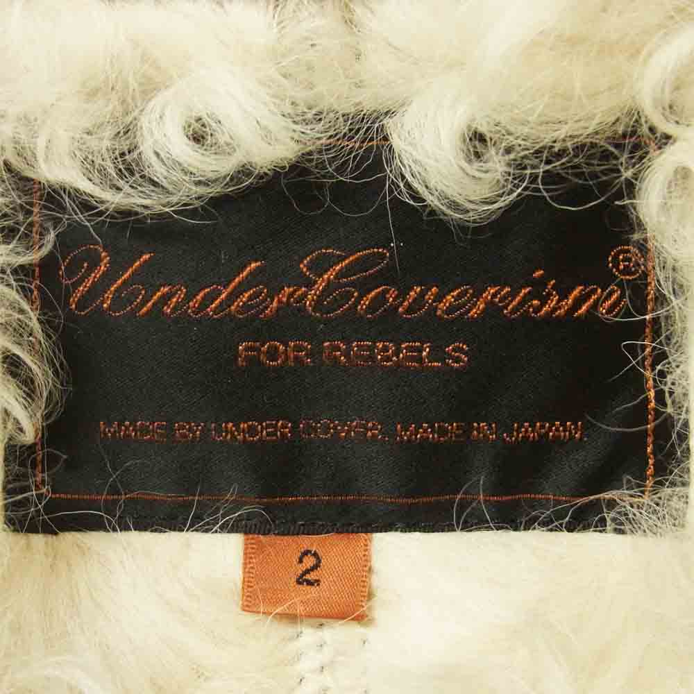 UNDERCOVER アンダーカバー 05AW 5A262-B12  arts&crafts期 リアルムートン レザー ジャケット グレイッシュブラウン系 2【中古】