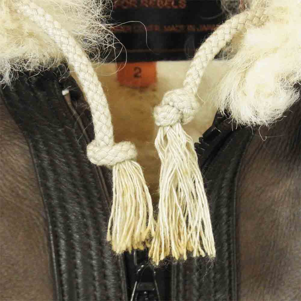 UNDERCOVER アンダーカバー 05AW 5A262-B12  arts&crafts期 リアルムートン レザー ジャケット グレイッシュブラウン系 2【中古】