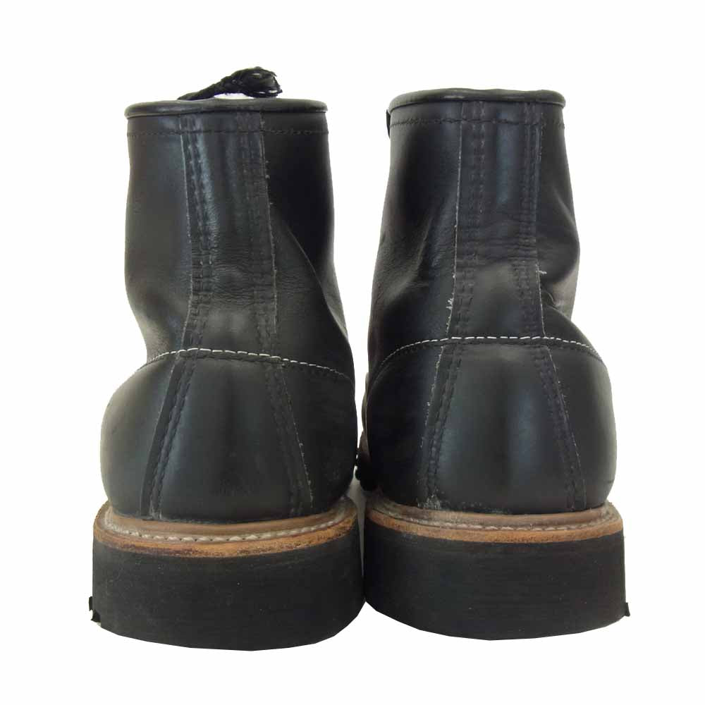 RED WING レッドウィング 刺繍羽タグ モックトゥ ビブラムソール ブーツ ブラック系【中古】